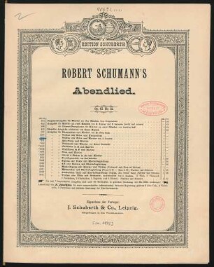 Robert Schumann's Abendlied : op. 85 Nr. 12