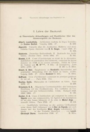 II. Lehre der Baukunst.