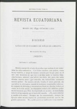 Marzo de 1894 - Número LXIII