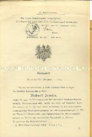 Geschäftsbericht für das Geschäftsjahr 1917/18 mit beglaubigten Protokoll der Generalversammlung - Sachkonvolut