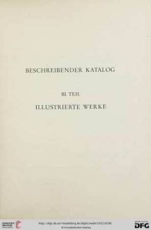 III. Teil: Illustrierte Werke