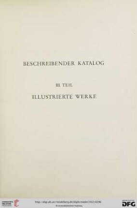III. Teil: Illustrierte Werke