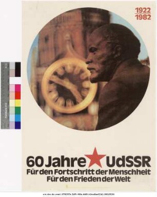 Originaltitel: 60 Jahre UdSSR Für dem Fortschritt der Menschheit Für den Frieden der Welt