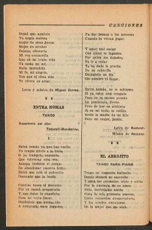 El abrojito : Tango para piano