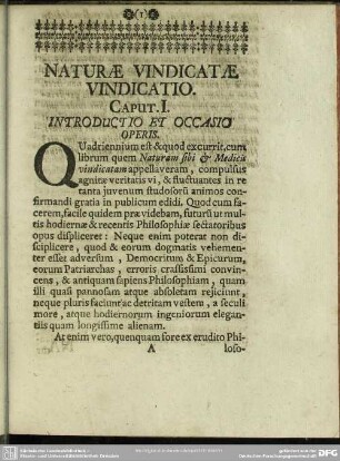 Caput I. Introductio Et Occasio Operis