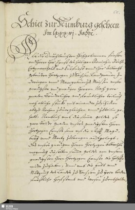 Schiet zur Numburg gescheen im 1486. Jahre.