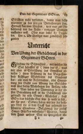 83-85, Gleichwie die Schwachheit, mit welcher die Seel behafftet ist ...