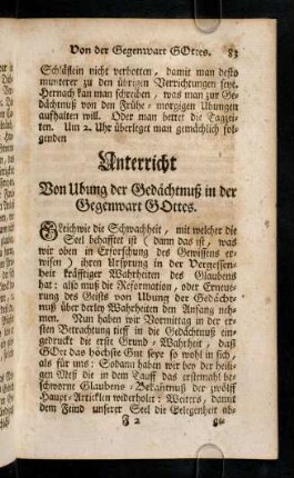 83-85, Gleichwie die Schwachheit, mit welcher die Seel behafftet ist ...