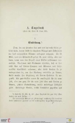 A.Tagebuch (Seite 20, Theil II, Band III)