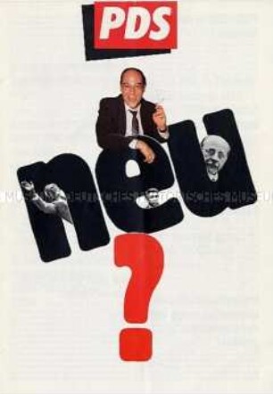 Informations- und Propagandaschrift der PDS zur Bundestagswahl 1990