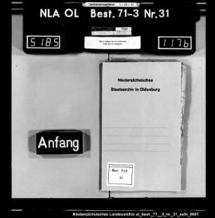 Abzugssachen in der Hausvogtei Oldenburg (einige Fasz. vorhanden)