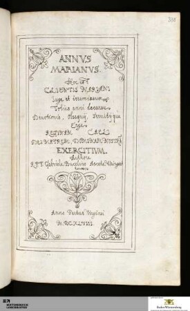 Gabriel Bucelin: Annus Marianus