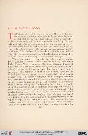 The Miniature Room