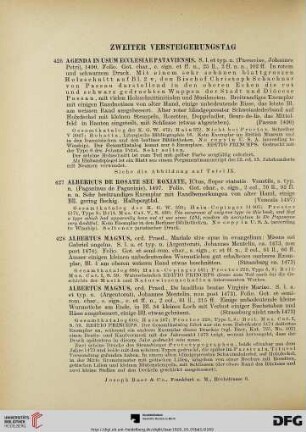 Zweiter Versteigerungstag (Nr. 426-824)