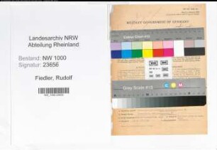 Entnazifizierung Rudolf Fiedler, geb. 01.02.1916 (Verw.Inspektor)