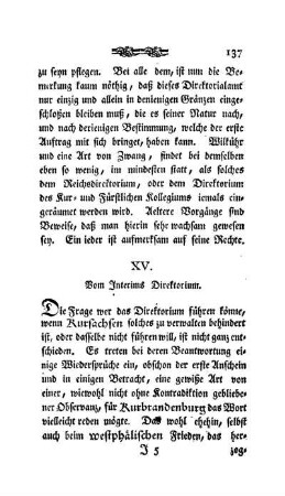 XV. Vom Interims Direktorium.