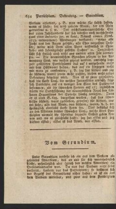 Vom Gerundium.