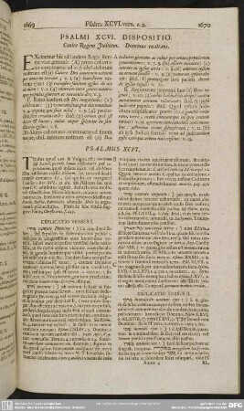 Psalmi XCVI. Dispositio. Canite Regem Judicem. Dominus exaltans