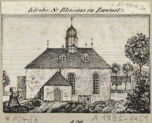 Die Kirche St. Blasius in Zwönitz in Sachsen südwestlich von Chemnitz