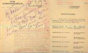 Kopie des Besprechungsprotokolls über die "Endlösung der Judenfrage" mit Begleitbrief von Reinhard Heydrich an Unterstaatssekretär Martin Luther im Auswärtigen Amt