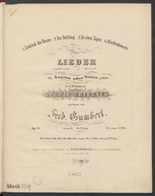 3.: In alten Tagen : Op. 51. No. 3.