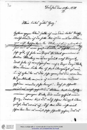 Brief vom 1870