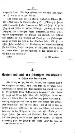 Hundert und acht und sechszigstes Sendschreiben an Lehrer und Lehrerinnen