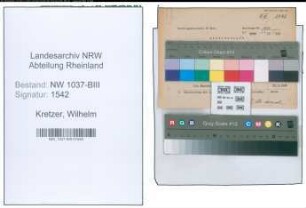 Entnazifizierung Wilhelm Kretzer , geb. 07.09.1907 (Drogist)
