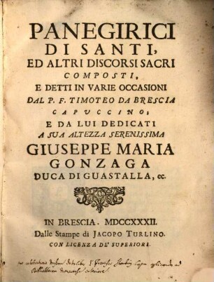 Panegirici di Santi