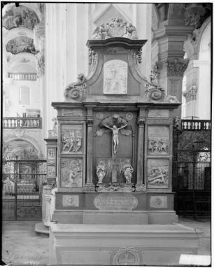 Schöntal Kloster Schöntal Abteikirche Sankt Joseph Passionsaltar von Michael Kern (um 1644) Gesamtansicht