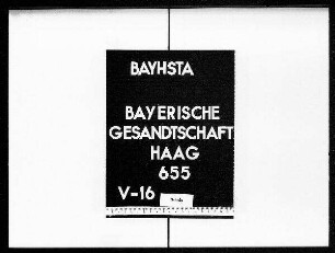 Briefe an die bayerische Gesandtschaft von Preysing