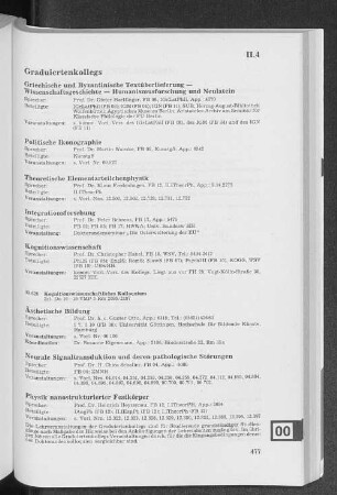 II.4 Graduiertenkollegs