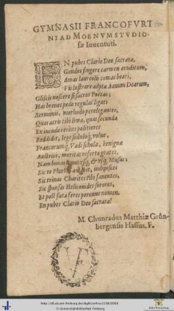 Widmungsgedicht