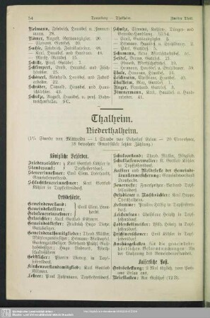 Thalheim (Obert-Talheim; Nieder-Thalheim)
