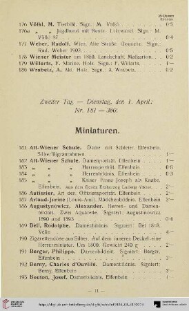 Miniaturen (Nr. 181-360d)