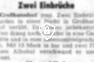 Zwei Einbrüche