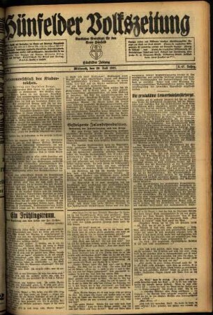 Ausgabe vom Mittwoch, den 20. Juli 1921.