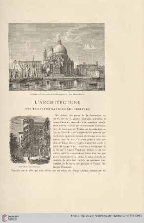 L'Architecture Ses Transformations Successives