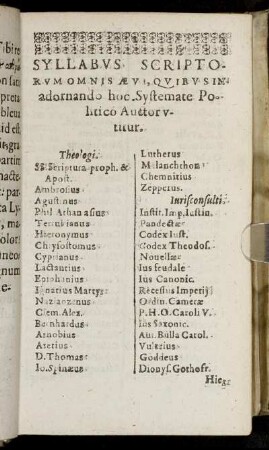 Syllabus Scriptorum [...]