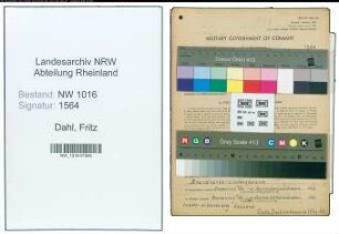 Entnazifizierung Fritz Dahl , geb. 03.07.1911 (Bauhilfsarbeiter)