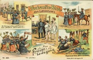 Zukunfts-Bild des Landsturm's - Zur Frauenbewegung.