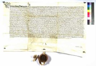 Bischof Friedrich für Albrecht von Hohenlohe verleiht Buchenbach; Siegel.