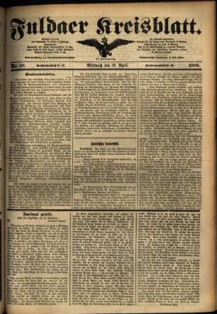 Ausgabe vom Mittwoch, den 19. April 1905.