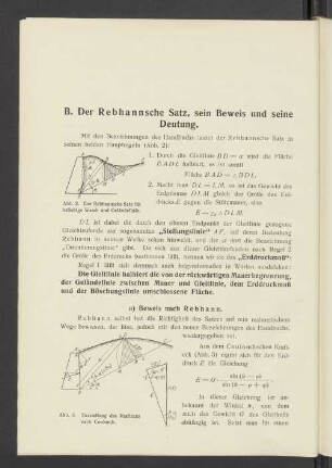 B. Der Rebhannsche Satz, sein Beweis und seine Deutung