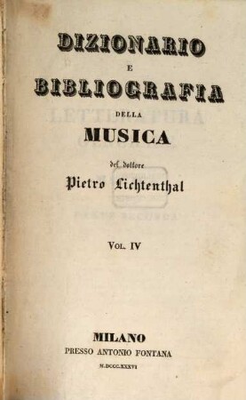 Dizionario e bibliografia della musica. 4
