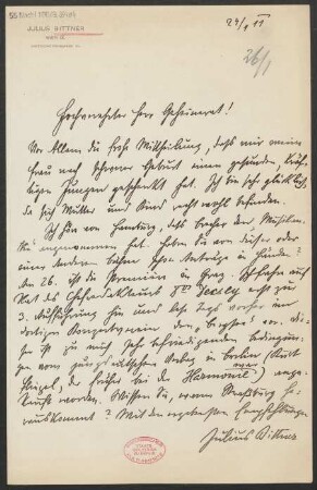 Brief an Ludwig Strecker  : 24.01.1911