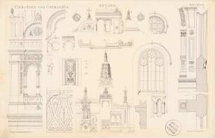 Basilika Sao Torcato, Guimaraes: Details (aus: Entwürfe von Bohnstedt, Heft I-VIII, 1875-1877)