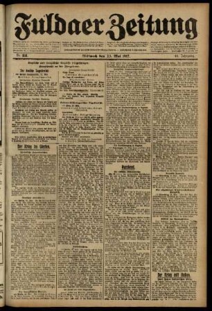 Ausgabe vom Mittwoch, den 23. Mai 1917.