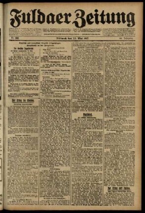 Ausgabe vom Mittwoch, den 23. Mai 1917.