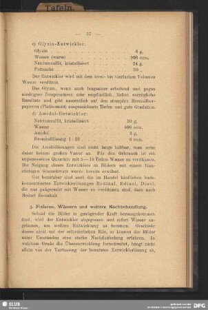 3. Fixieren, Wässern und weitere Nachbehandlung